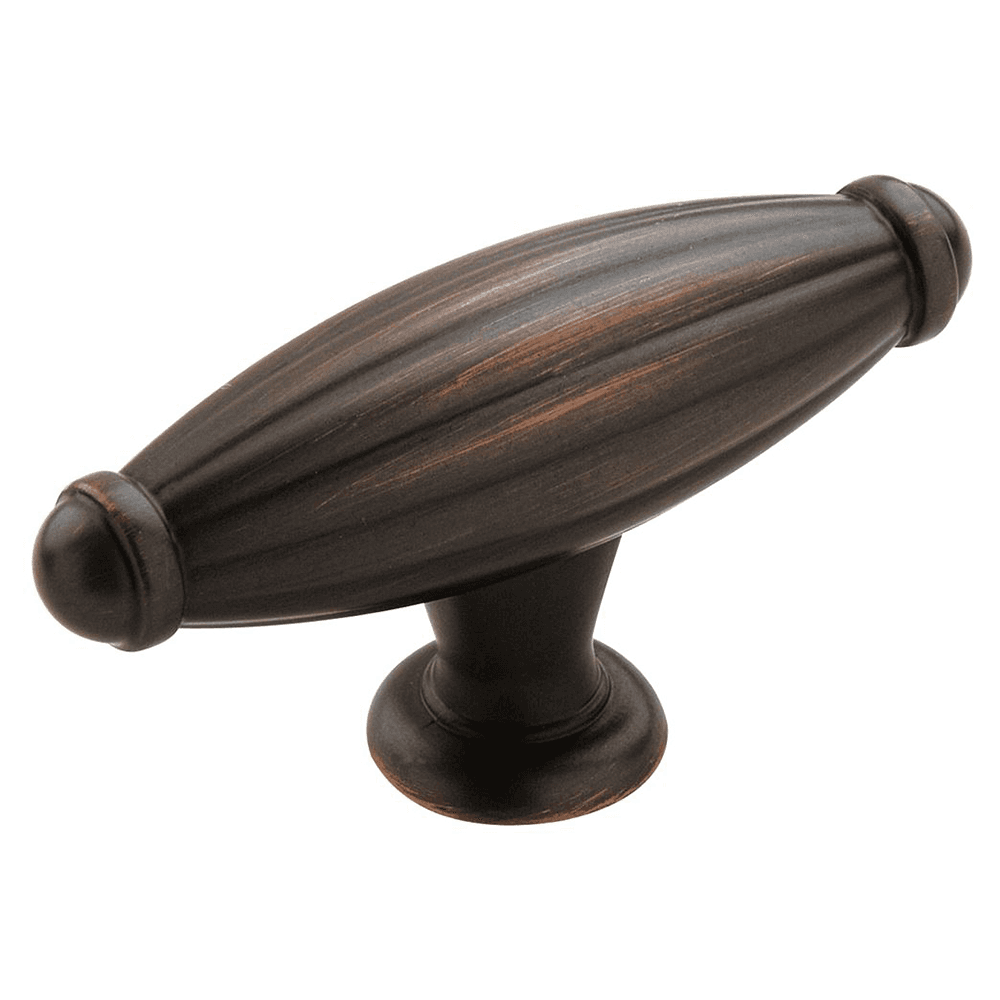 Amerock 2-5/8" Allison&trade; Value T-Knob in Oil-Rubbed Bronze on White Background