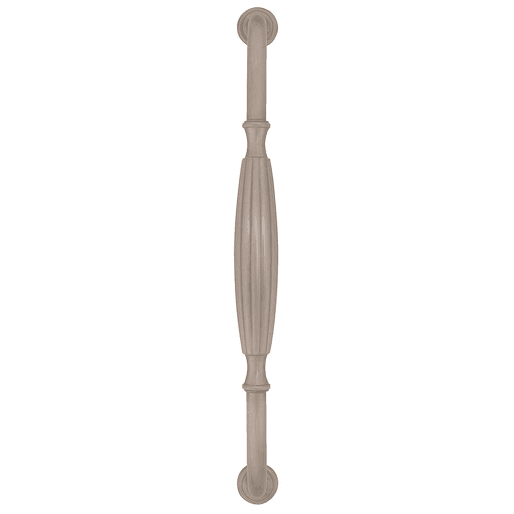 Amerock 12" Blythe Appliance Pull, Weathered Nickel shown in a kitchen cabinet with other Amerock hardware