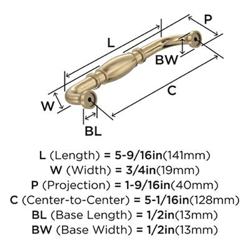 5-1/16" Granby Cabinet Pull, Champagne Bronze Alt 2 - Image