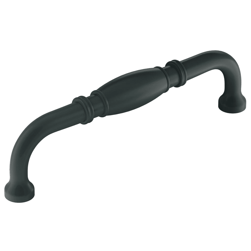 128mm Granby Handle Pull in Flat Black by Amerock - Front View