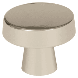 Amerock Blackrock&trade; polished nickel knob on wood cabinet