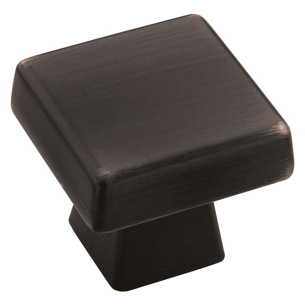 Amerock's Blackrock Square Knob in Oil-Rubbed Bronze - Decorative Cabinet Hardware