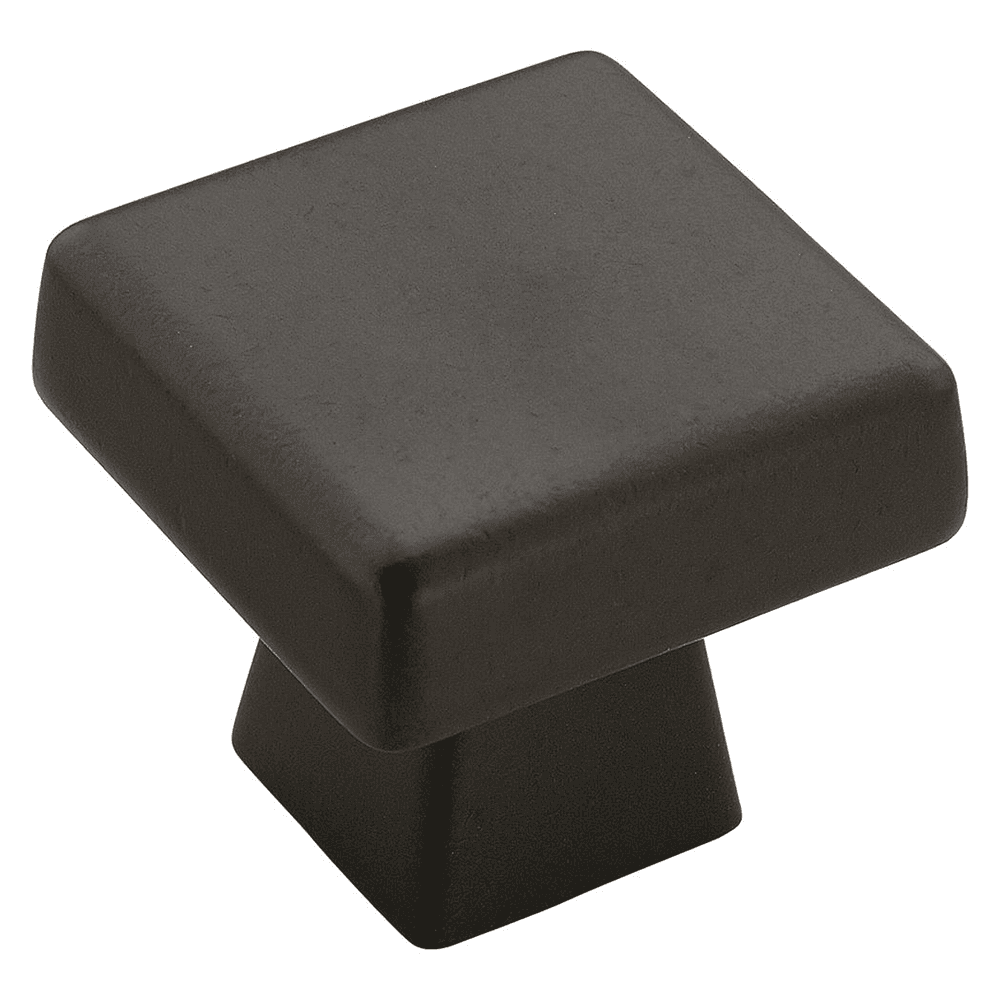 Amerock Black Bronze Square Knob with 1-1/2" size from Blackrock&trade; Collection