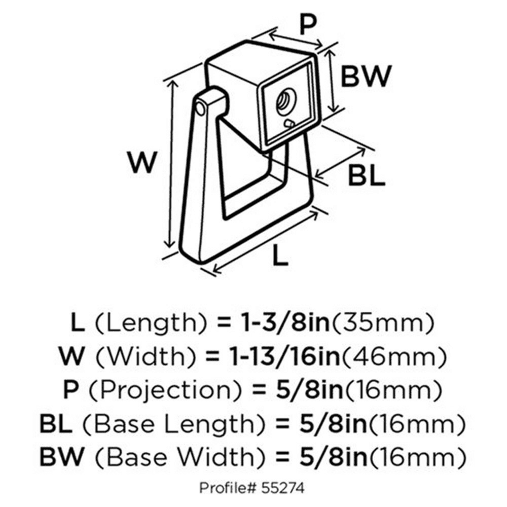 1-13/16" Blackrock™ Ring Pull, Golden Champagne - Alt Image 2