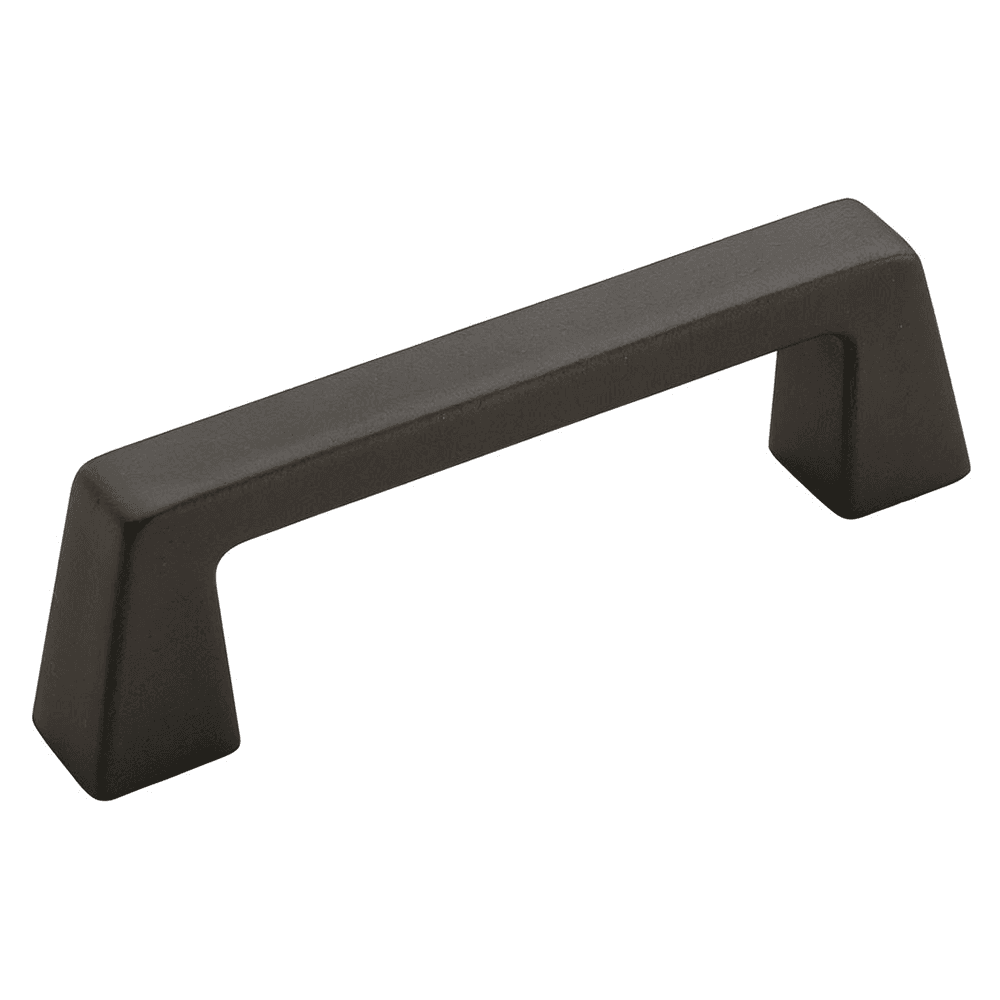 Amerock Blackrock handle pull in black bronze finish on a white background