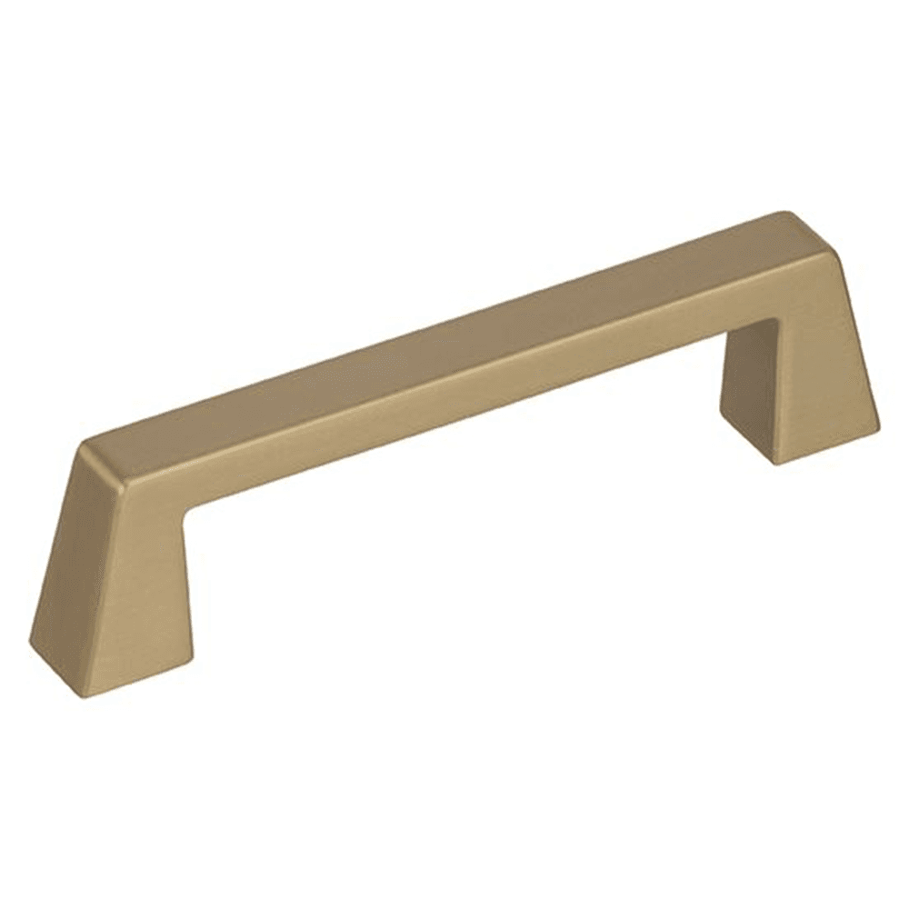A close-up of the Amerock Blackrock Handle Pull in Golden Champagne finish.
