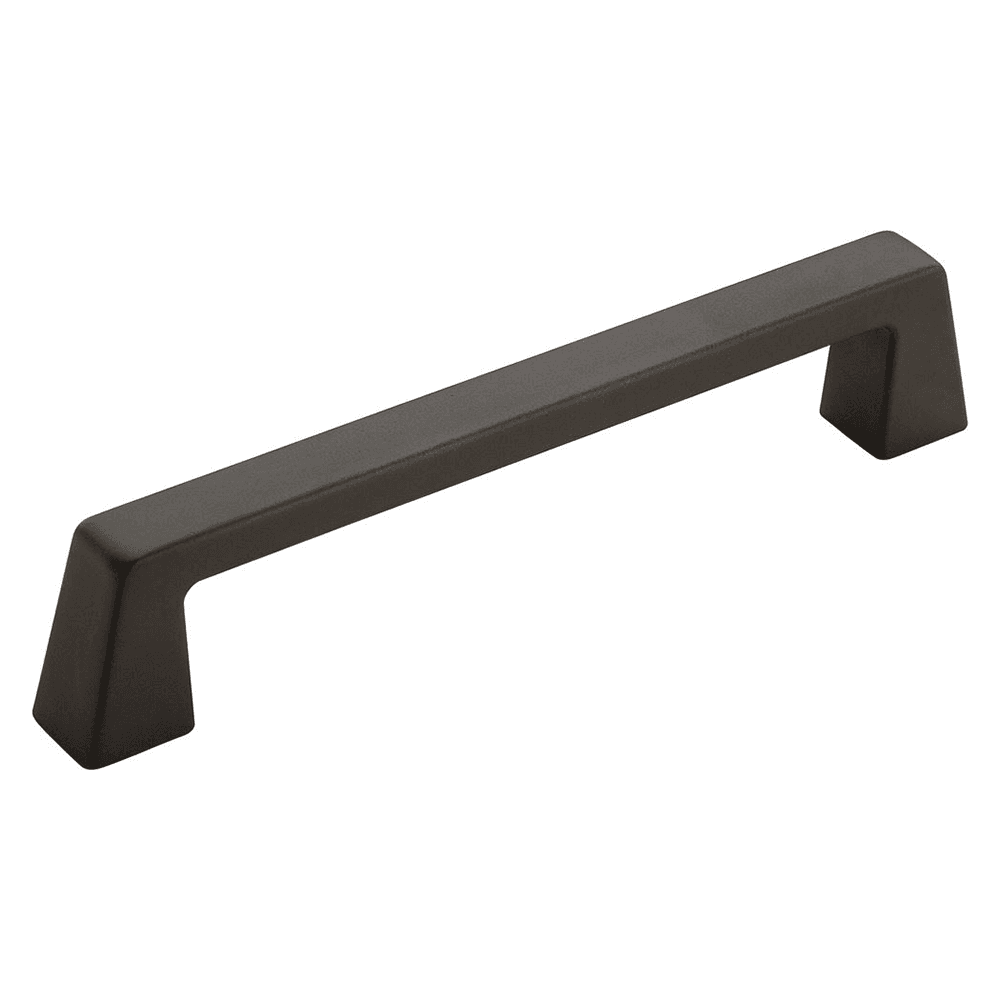 Oil-Rubbed Bronze Blackrock&trade; Handle Pull from Amerock on a Modern Cabinet