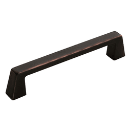 Amerock 5-1/16" Blackrock&trade; Handle Pull in Oil-Rubbed Bronze on a Wooden Cabinet