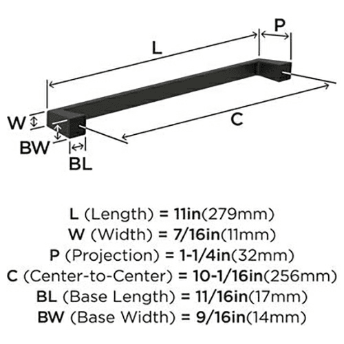 10-1/16" Blackrock Cabinet Pull, Polished Chrome Alt 2 - Image