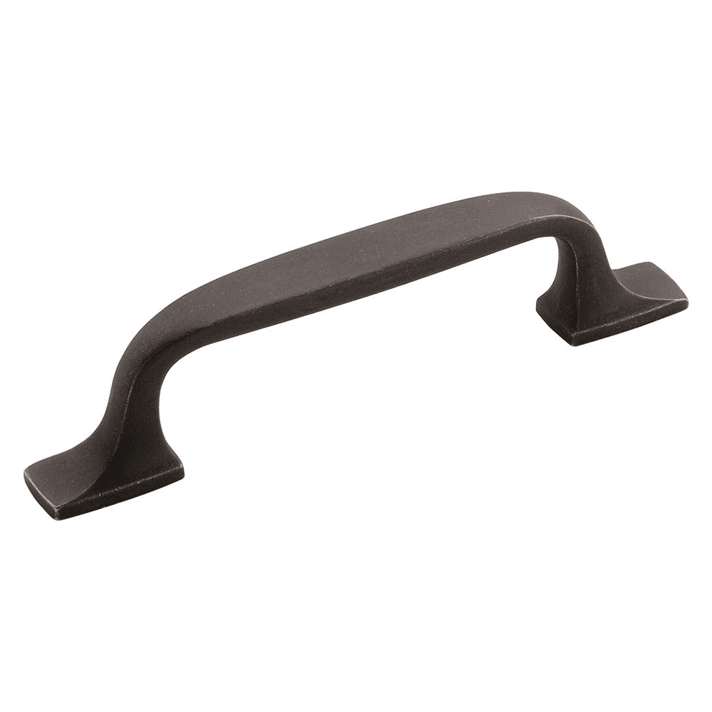 Amerock 3" Highland Ridge Handle Pull in Dark-Oiled Bronze on White Background