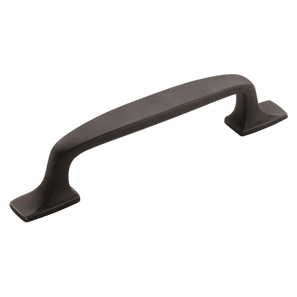 Amerock 96mm Highland Ridge Handle Pull in Dark-Oiled Bronze on Cabinet Door
