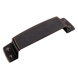 3-1/2" Highland Ridge Cabinet Hardware Pull in Dark Bronze by Amerock