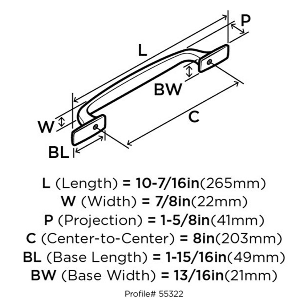 On-trend Highland Ridge collection appliance pull