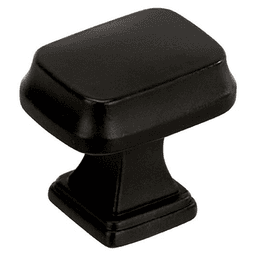 Amerock Revitalize Rectangle Knob, Oil-Rubbed Bronze on Wooden Surface