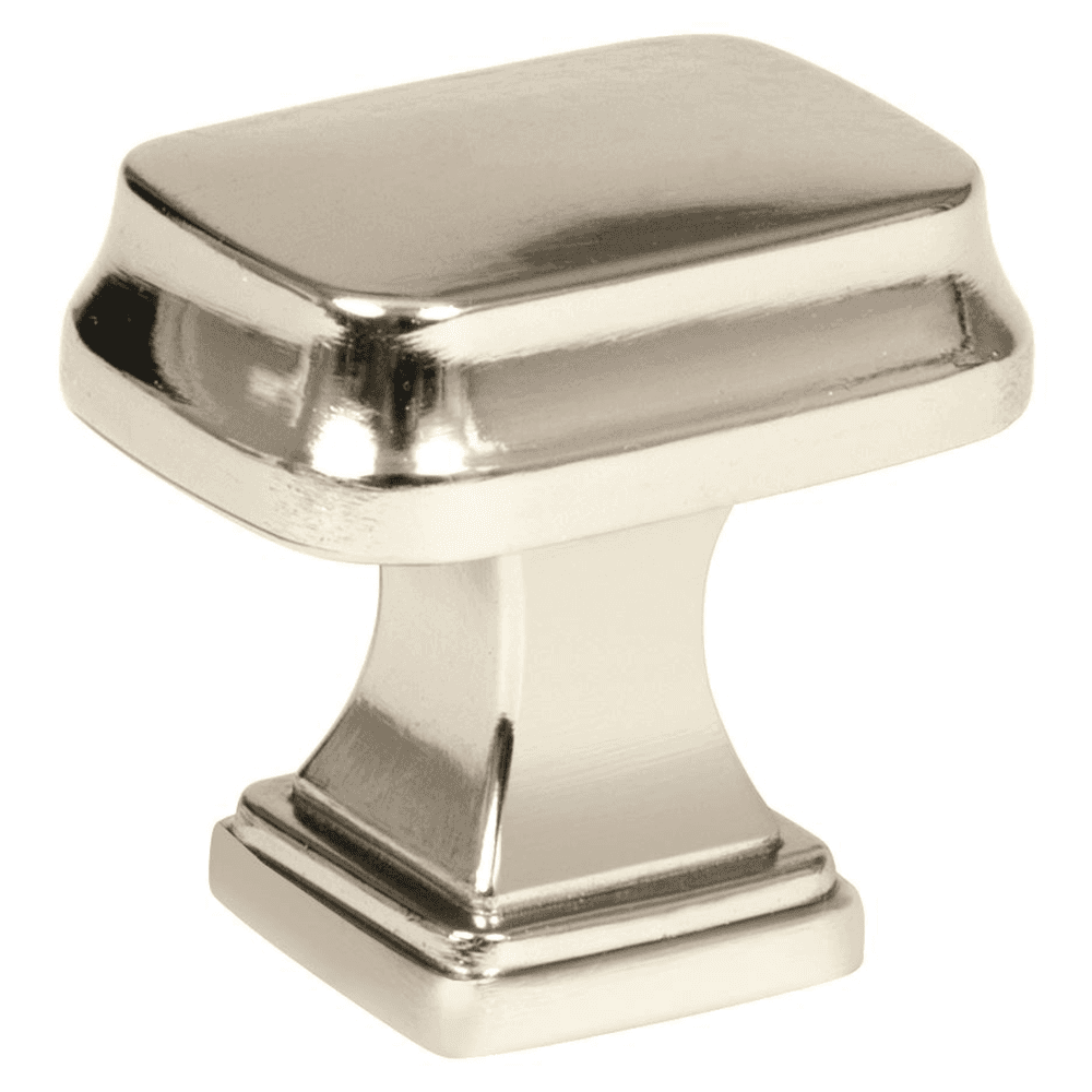 1-1/4" Amerock Revitalize Rectangle Knob in Polished Nickel - Top View