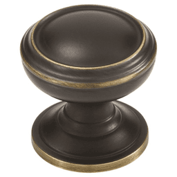 Amerock Revitalize 1-1/4" Venetian Bronze Round Knob on Cabinet Door