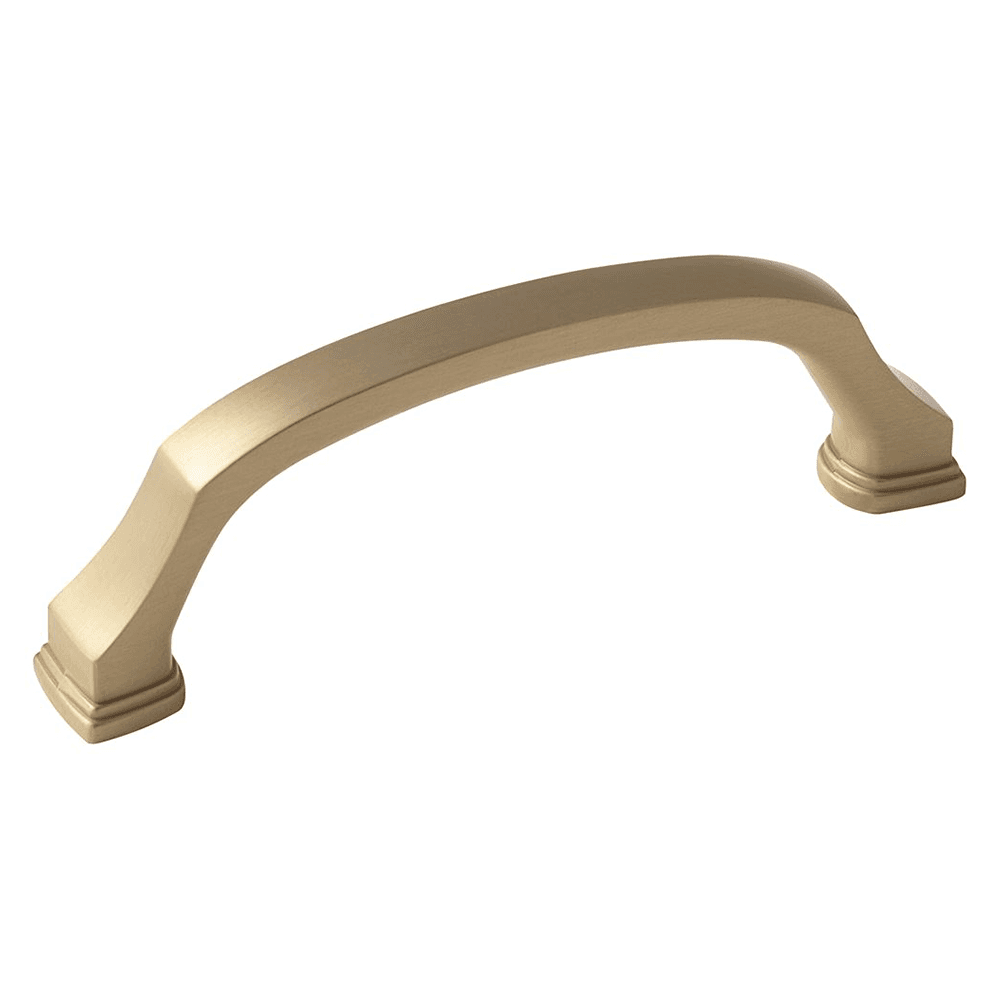 Amerock 3-3/4" Revitalize Handle Pull in Golden Champagne on Cabinet Door