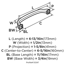6-5/16" Revitalize Handle Pull, Satin Nickel - Alt Image 2