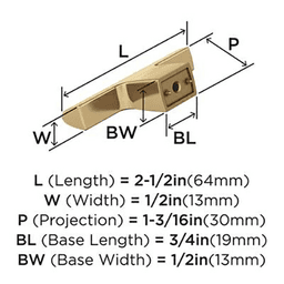 2-1/2" Riva Cabinet T-Knob, Champagne Bronze Alt 3 - Image