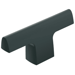 Amerock Riva T-Knob, Polished Chrome - close-up of finish