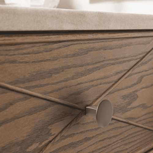 Minimalistic Riva Knob - Polished Nickel Finish