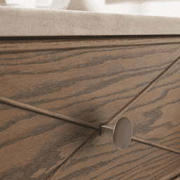 Minimalistic Riva Knob - Polished Nickel Finish