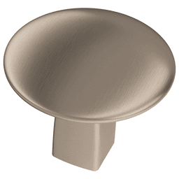 1-1/4" Satin Nickel Riva Round Knob Amerock Straight Line Minimalist Design