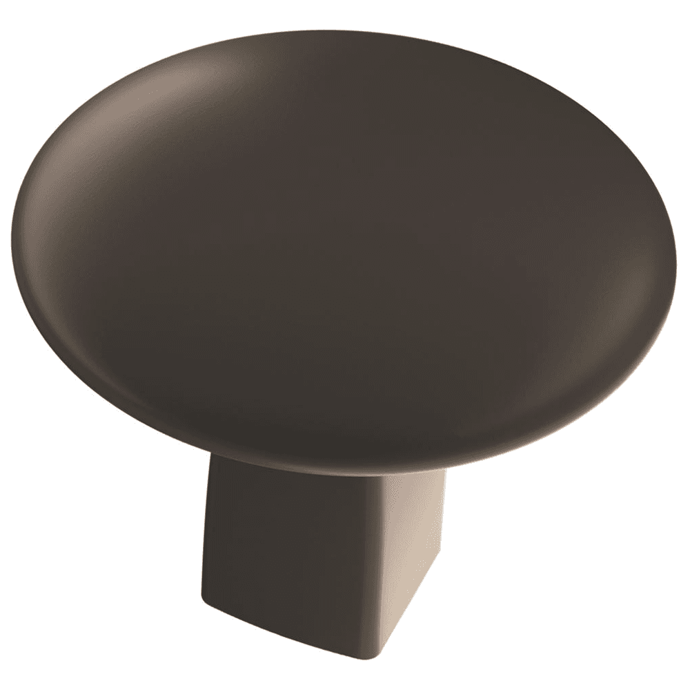 Amerock Riva Round Knob Matte Black 1-1/4" Diameter Mushroom Knob