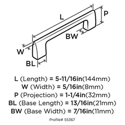 192mm Riva Cabinet Pull, s Graphite Alt 1 - Image