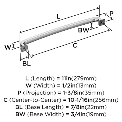 10-1/16" Surpass Cabinet Pull, Satin Nickel Alt 2 - Image