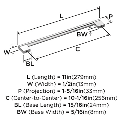 10-1/16" Versa Cabinet Pull, Champagne Bronze Alt 1 - Image