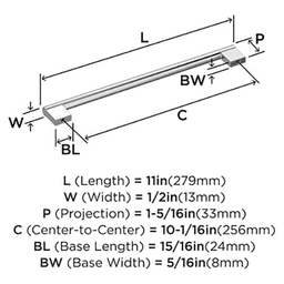 10-1/16" Versa Cabinet Pull, Champagne Bronze Alt 1 - Image