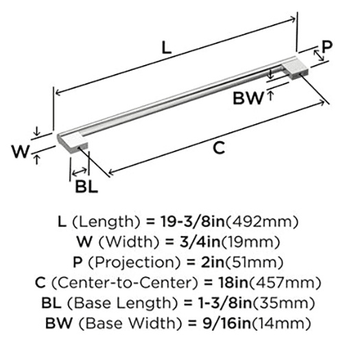 18" Versa Appliance Pull, Golden Champagne Alt 1 - Image