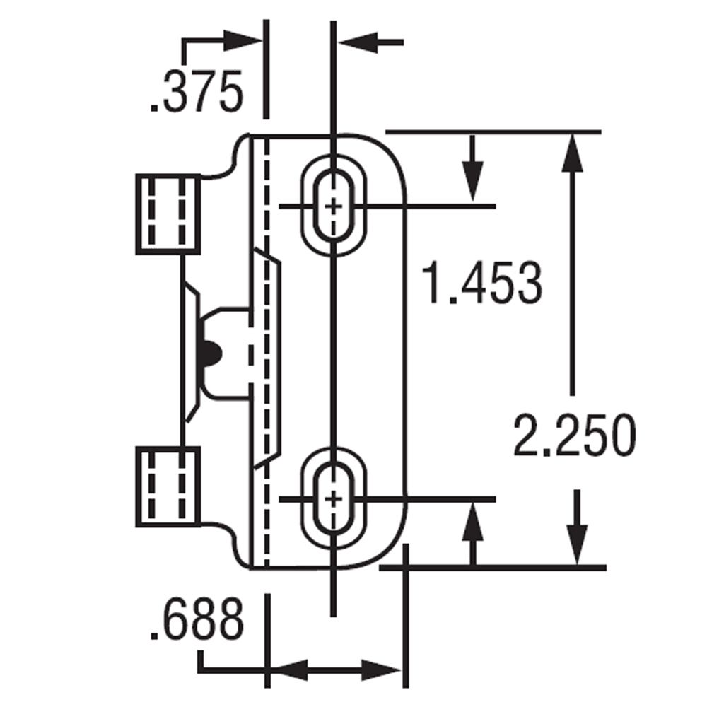 Partial Wrap-Around Face-Frame Hinge, Self-Closing, 1/2" Overlay, Weathered Nickel - Alt Image 1