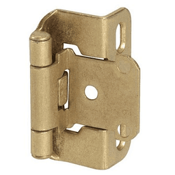 Partial Wrap-Around Face-Frame Hinge, Self-Closing, 1/2" Overlay, Weathered Nickel - Alt Image 3