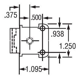 Partial Wrap-Around Face-Frame Hinge, Self-Closing, 1/2" Overlay, Weathered Nickel - Alt Image 2