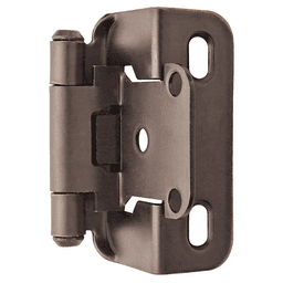 Partial Wrap-Around Face-Frame Hinge, Self-Closing, 1/2" Overlay, Oil Rubbed Bronze - Main Image