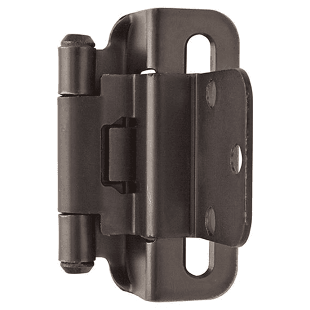Partial Wrap-Around Face-Frame Hinge, Self-Closing, 3/8" Inset, Oil Rubbed Bronze - Main Image