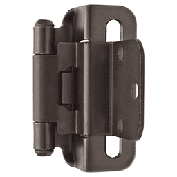 Partial Wrap-Around Face-Frame Hinge, Self-Closing, 3/8" Inset, Oil Rubbed Bronze - Main Image