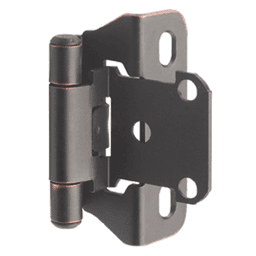 Partial Wrap-Around Face-Frame Hinge, Self-Closing, 1/4" Overlay, Oil-Rubbed Bronze - Main Image