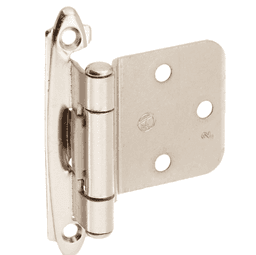 Variable Overlay Face Mount 30&#730; Reverse Bevel Hinge, Modern Design, Self-Closing, Polished Nickel-Plated - Main Image