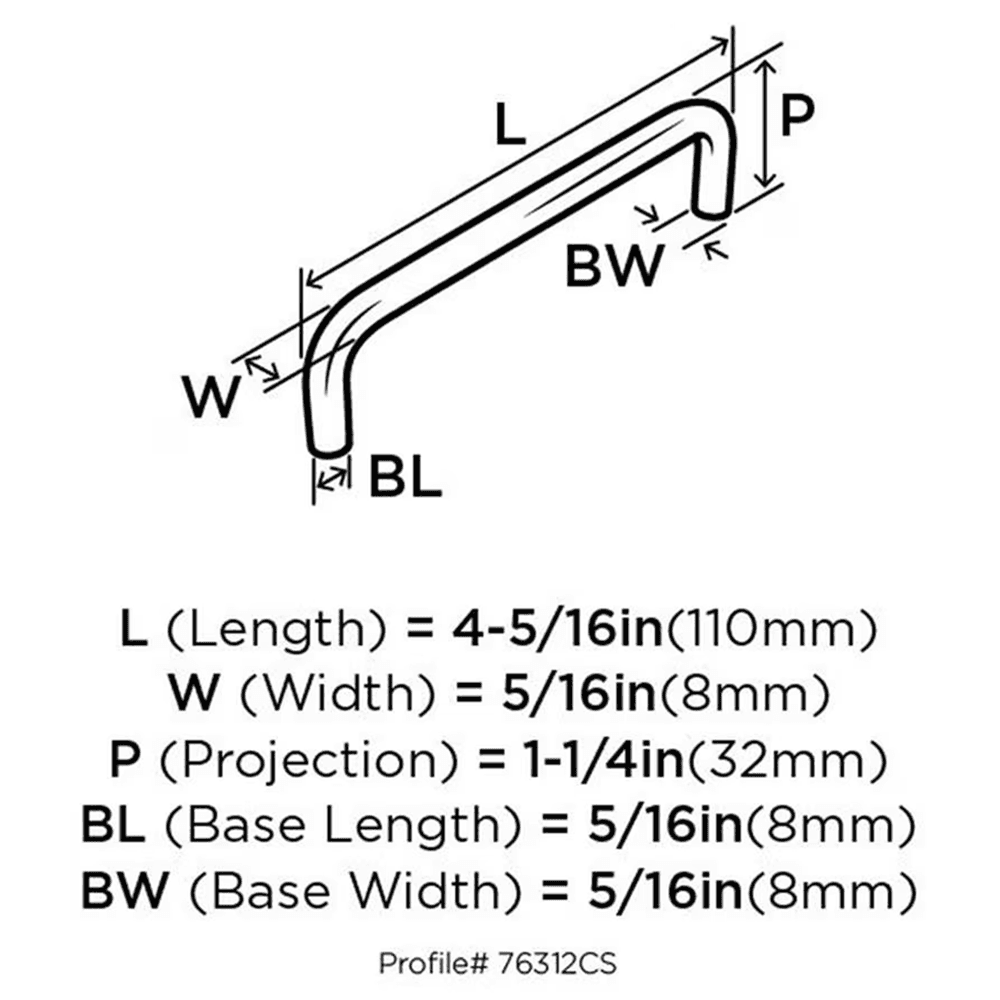 102mm Everyday Basics Cabinet Pull, Polished Chrome Alt 1 - Image
