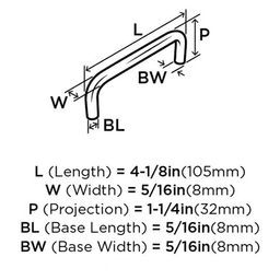 Amerock Everyday Heritage 96mm Satin Nickel Wire Pull