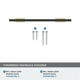 5-1/16" Urbanite Cabinet Pull, Golden Champagne/White Alt 1 - Image