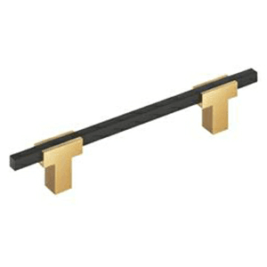 5-1/16" Urbanite Cabinet Pull, Champagne Bronze/Matte Black Main - Image