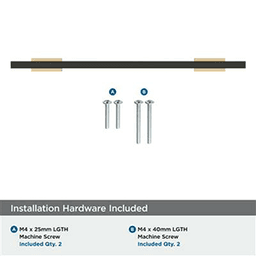 6-5/16" Urbanite Cabinet Pull, Polished Champagne Bronze/White Alt 1 - Image