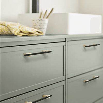 6-5/16" Urbanite Cabinet Pull, Polished Champagne Bronze/White Alt 4 - Image