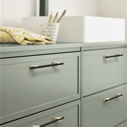 6-5/16" Urbanite Cabinet Pull, Polished Champagne Bronze/White Alt 4 - Image