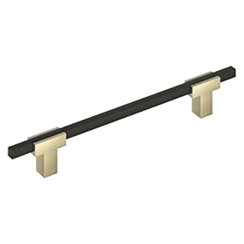 6-5/16" Urbanite Cabinet Pull, Golden Champagne/Matte Black Main - Image