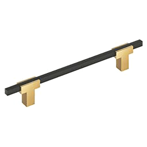 6-5/16" Urbanite Cabinet Pull, Champagne Bronze/Matte Black Main - Image